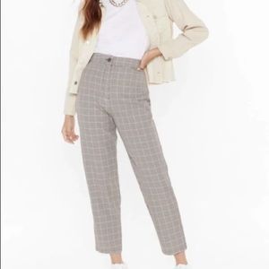 Nasty Gal Slacks - Plaid/Houndtooth - NWT